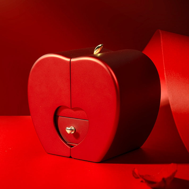 Fashion Jewelry Box In Red Apple Color