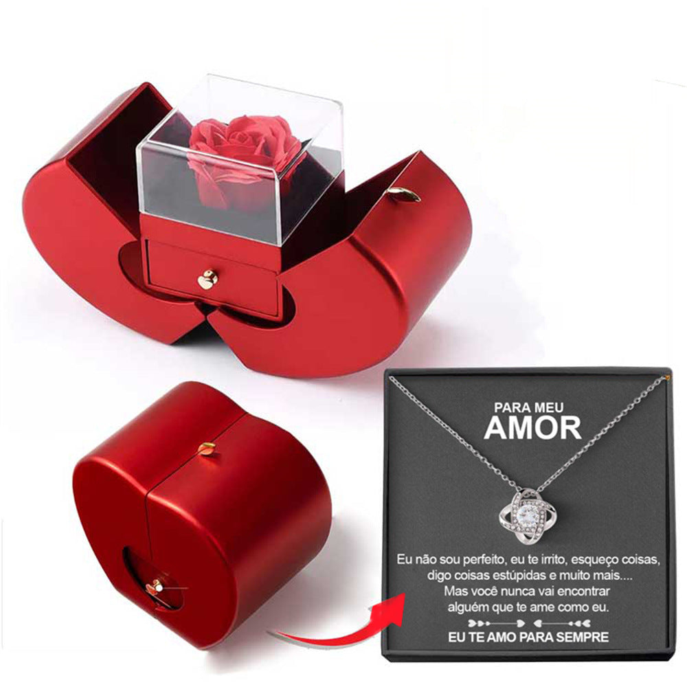 Fashion Jewelry Box In Red Apple Color