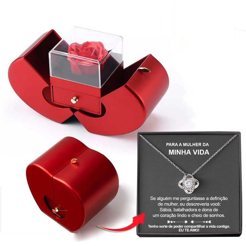 Fashion Jewelry Box In Red Apple Color