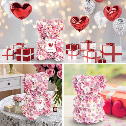 Valentine's Day Artificial Rose Bear Handmade