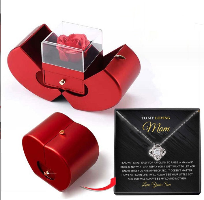 Fashion Jewelry Box In Red Apple Color