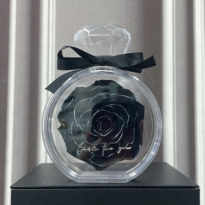 Eternal Dried Rose in a Clear Display Box A Timeless Valentines Gift for Someone Special